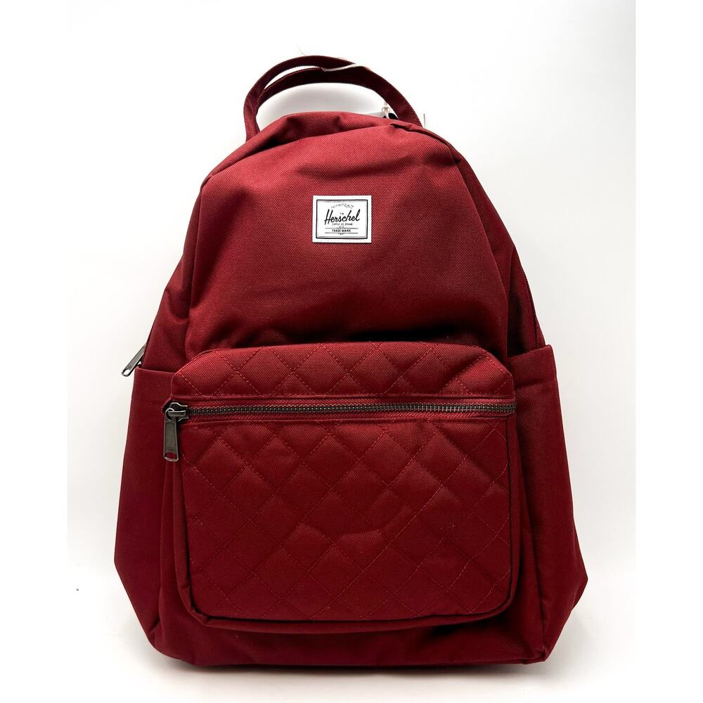 HERSCHEL SUPPLY CO. Nova Quilted Backpack Oxblood Red NWT - Picture 3 of 12